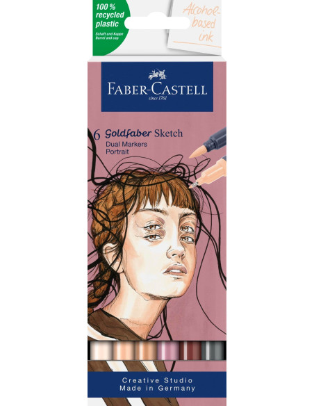 ▷ ROTULADORES GOLDFABER 6 UDS PORTRAIT SKETCH | Taine - Imagen 1