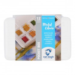 ▷ *CAJA ACUARELAS VANGOGH 12UDS COLORES ESPECIALES | Taine - Imagen 1