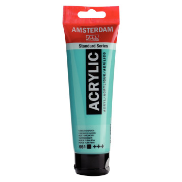 ▷ PINTURA ACRÍLICA AMSTERDAM TUBO 120ML TURQUESA VERDE CLARO | Taine - Imagen 1