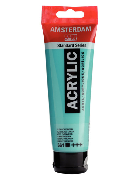 ▷ PINTURA ACRÍLICA AMSTERDAM TUBO 120ML TURQUESA VERDE CLARO | Taine - Imagen 1