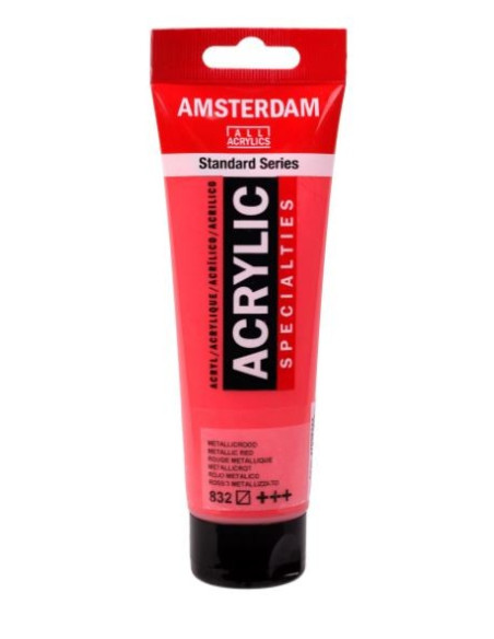 ▷ PINTURA ACRÍLICA AMSTERDAM TUBO 120ML ROJO METLICO | Taine - Imagen 1