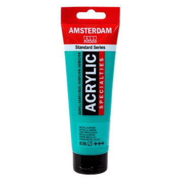 ▷ PINTURA ACRÍLICA AMSTERDAM TUBO 120ML VERDE METLICO | Taine - Imagen 1
