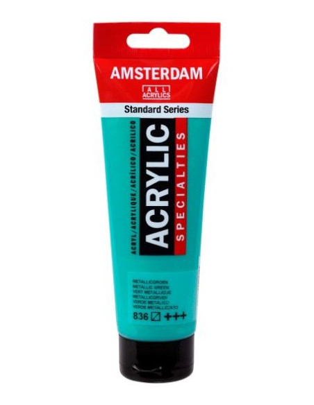 ▷ PINTURA ACRÍLICA AMSTERDAM TUBO 120ML VERDE METLICO | Taine - Imagen 1