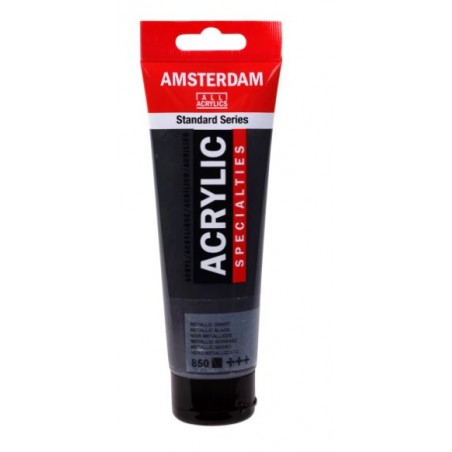 ▷ PINTURA ACRÍLICA AMSTERDAM TUBO 120ML NEGRO METALICO | Taine - Imagen 1