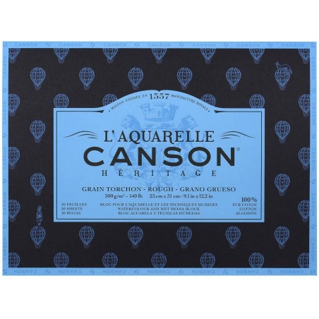 ▷ BLOC DIBUJO ACUARELA CANSON 20HJ HERITAGE 23X31 300GR GG | Taine - Imagen 1