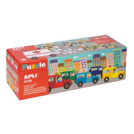 ▷ PUZLE APLI SUMAS TRANSPORTES 30UDS | Taine - Imagen 1