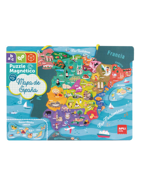 ▷ MAPA APLI MAGNÉTICO DE ESPAÑA 40x30 | Taine - Imagen 1