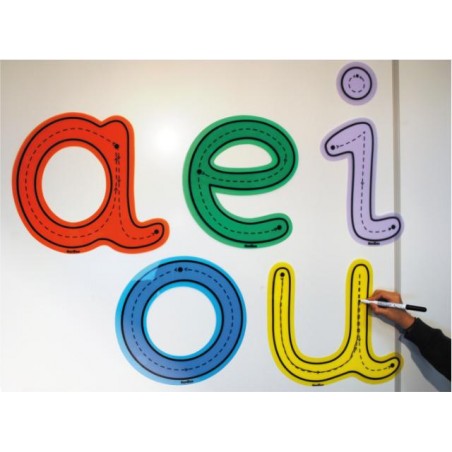 ▷ VOCALES HENBEA GIGANTES PARA TRAZAR - 5 UDS.35X38CM | Taine - Imagen 1