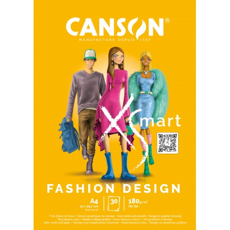 ▷ BLOC ENC 21x29,7 30H CANSON XSMART Fashion Design 180g | Taine - Imagen 1