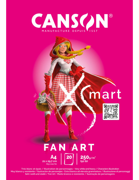 ▷ BLOC ENC 21x29,7 20H CANSON XSMART Fan Art 250g | Taine - Imagen 1