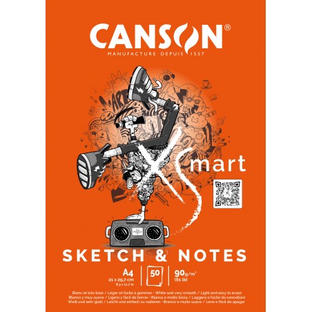 ▷ BLOC ENC 21x29,7 50H CANSON XSMART SKETCHyNOTES 90g | Taine - Imagen 1