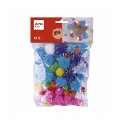 Imagen 1 - ▷ POMPONES GLITTER PASTEL 80UND | Taine ▷ POMPONES GLITTER PASTEL 80UND | Taine - Imagen 1