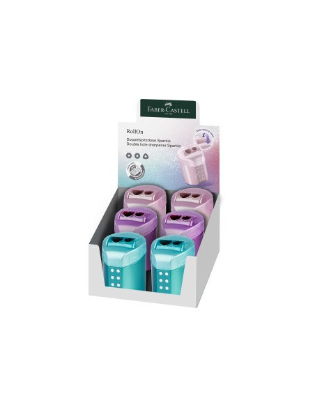 ▷ SACAPUNTAS FABER CASTELL DOBLES ROLLON SPARKLE | Taine - Imagen 1