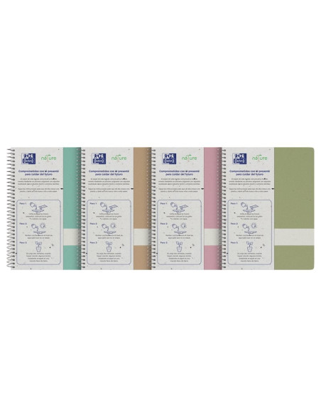▷ CUADERNO OXFORD OXFNAT A5+ 80HJ 5X5 TD | Taine - Imagen 1