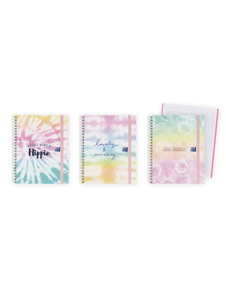 ▷ CUADERNO OXFORD A6 120HJ 90G 5X5 TIE DYE 2022 | Taine - Imagen 1