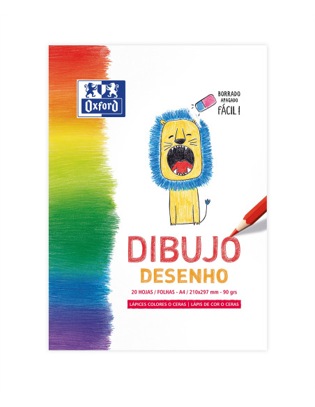 ▷ BLOC DIBUJO OXFORD ENCOLADO A4 20HJ 90G LISO | Taine - Imagen 1
