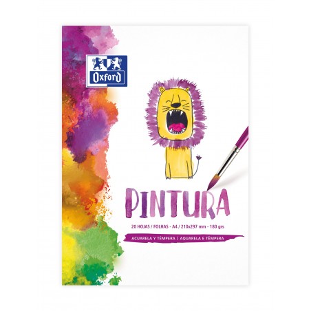 ▷ BLOC DIBUJO OXFORD ENCOLADO A4 20HJ 180G PINTURA | Taine - Imagen 1