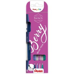 ▷ ROTULADORES PENTEL 4UDS BRUSH PENS BERRY | Taine - Imagen 1