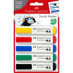 Imagen 1 - ▷ ROTULADORES FABER CASTELL TEXTILE 5UDS SURTIDOS BISELADOS | Taine ▷ ROTULADORES FABER CASTELL TEXTILE 5UDS SURTIDOS BISELADOS | Taine - Imagen 1