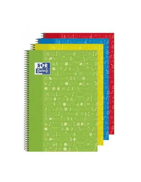 ▷ CUADERNO OXFORD ESPIRAL FOLIO SOCIALES 4X4 90GR 80HJ | Taine - Imagen 1