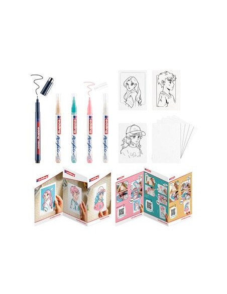 ▷ ROTULADORES EDDING 5 UDS ACRILICO MANGA 5300/1800 | Taine - Imagen 1