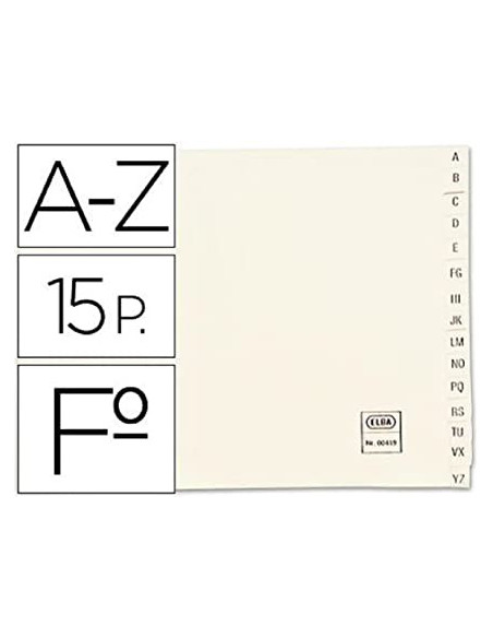 ▷ INDICE ELBA 4AP 15P A-Z CART BEIGE | Taine - Imagen 1