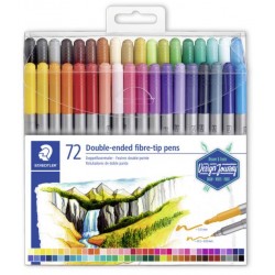 ▷ ROTULADORES STAEDTLER 72 UDS TWIN-TIP PEN DOBLE PUNTA | Taine - Imagen 1