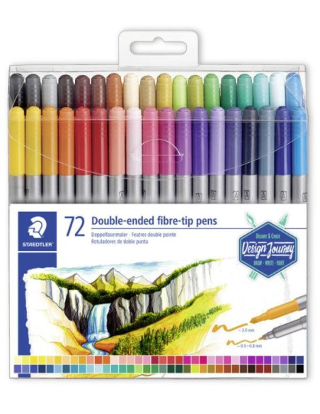 ▷ ROTULADORES STAEDTLER 72 UDS TWIN-TIP PEN DOBLE PUNTA | Taine - Imagen 1