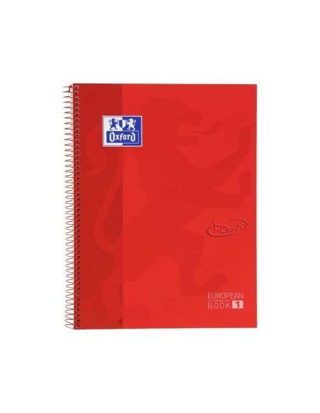 ▷ CUADERNO OXFORD CARMIN A4+ 80HJ 90GRS 5X5 TE | Taine - Imagen 1