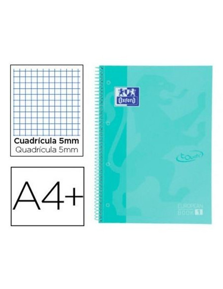 ▷ CUADERNO OXFORD MENTA A4+ 80HJ 90GRS ICEM 5X5 TE | Taine - Imagen 1