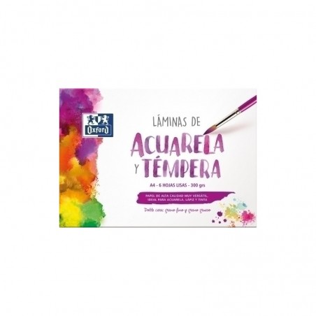 ▷ BLOC DIBUJO OXFORD EN SOBRE 6 HOJAS A4 300G LISO | Taine - Imagen 1