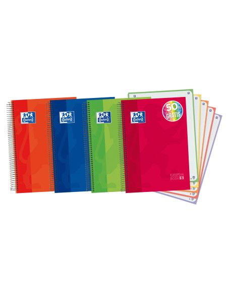 ▷ CUADERNO OXFORD A4 120HJ 90GR 5X5 TE VIVOS | Taine - Imagen 1