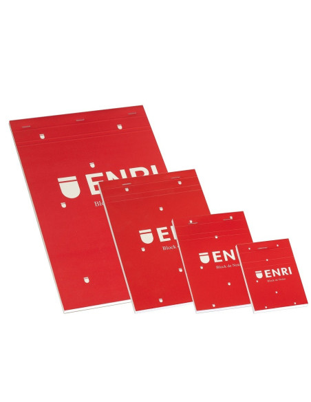 ▷ BLOC ENRI NOTAS APDO 4º A5 80HJ 70GR LISO C/TAPA ROJA | Taine - Imagen 1