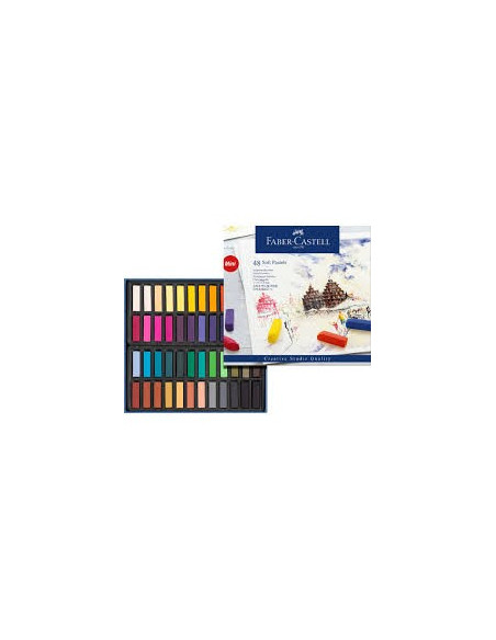 ▷ CAJA 48 UDS MINI SOFT PASTEL MULTICOLOR FABER COLORES SURTIDOS | Taine - Imagen 1