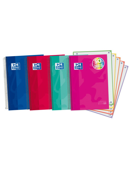 ▷ CUADERNO OXFORD MICROPERFORADO A4 120HJ 90G LISO T/EXTRA | Taine - Imagen 2