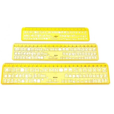 Imagen 1 - ▷ REGLAS FAIBO 3 PLANTILLAS ROTULAR 6/8/10MM | Taine ▷ REGLAS FAIBO 3 PLANTILLAS ROTULAR 6/8/10MM | Taine - Imagen 1