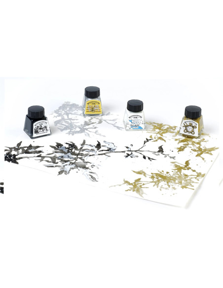 ▷ SET 4 TINTA CHINA WyN BL/NG/METALICO | Taine - Imagen 1