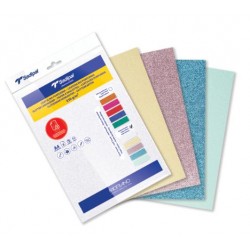 ▷ CARTULINA FABRIANO PURPURINA A4 330G C PASTEL BLISTER 5H (BL,VD CL,AM,AZ CL,RS) | Taine - Imagen 1