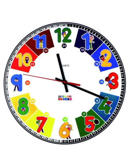 ▷ RELOJ HENBEA DIDÁCTICO SIN MARCO NI ESFERA 30 CM NIÑOS | Taine - Imagen 1