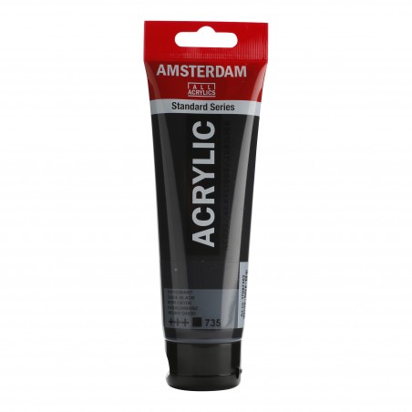 ▷ PINTURA ACRÍLICA AMSTERDAM TUBO 120ML NEGRO OXIDO | Taine - Imagen 1