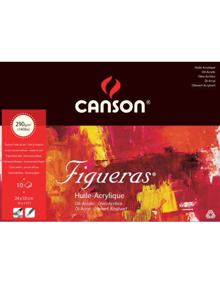 ▷ BLOC FIGUERAS A4 10HJ OLEO-ACRYL 290GR 24X33 | Taine - Imagen 1