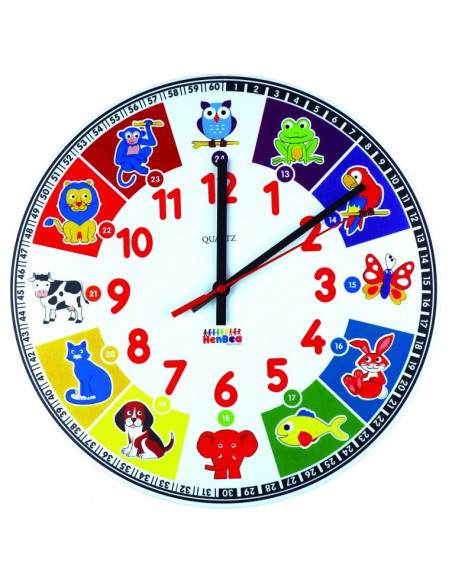 ▷ RELOJ HENBEA DIDÁCTICO SIN MARCO NI ESFERA 30 CM ANIMALES | Taine - Imagen 1
