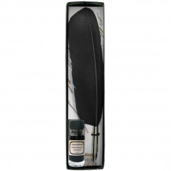 Imagen 1 - ▷ PLUMA CALIGRAFIA DE GANSO NEGRA Y TINTERO 10ML | Taine ▷ PLUMA CALIGRAFIA DE GANSO NEGRA Y TINTERO 10ML | Taine - Imagen 1