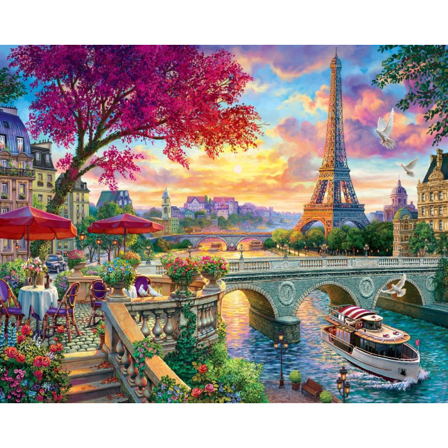 ▷ PINTAR POR NÚMEROS FA10036Y 40X50CM FIGURA "CENA EN EL SENA" | Taine - Imagen 1