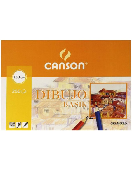 ▷ BLOC DIBUJO ESPIRAL A4+ BLANCO MICR C/RECUADRO C/TALADRO 23x32,5CM 130GR 20H. BA | Taine - Imagen 1