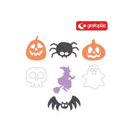 ▷ FIGURAS HALLOWEN 12 UDS CARTU COLORES SURTIDOS | Taine - Imagen 1