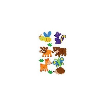 ▷ FIGURAS GOMA EVA FIXO KIDS 3D ADHESIVAS ANIMALES 2 | Taine - Imagen 1