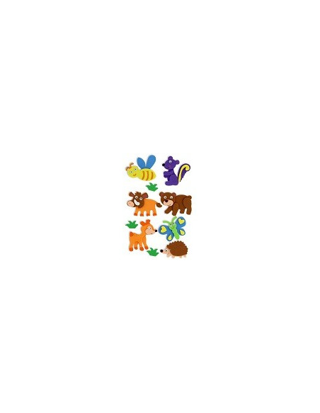▷ FIGURAS GOMA EVA FIXO KIDS 3D ADHESIVAS ANIMALES 2 | Taine - Imagen 1