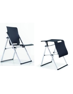 ▷ SILLA ROCADA CONFIDENTE RD992V19 CONVERTIBLE EN MESA NEGRO | Taine - Imagen 1