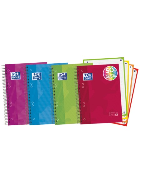 ▷ CUADERNO OXFORD A5 120HJ 90GR 5X5 TE | Taine - Imagen 1